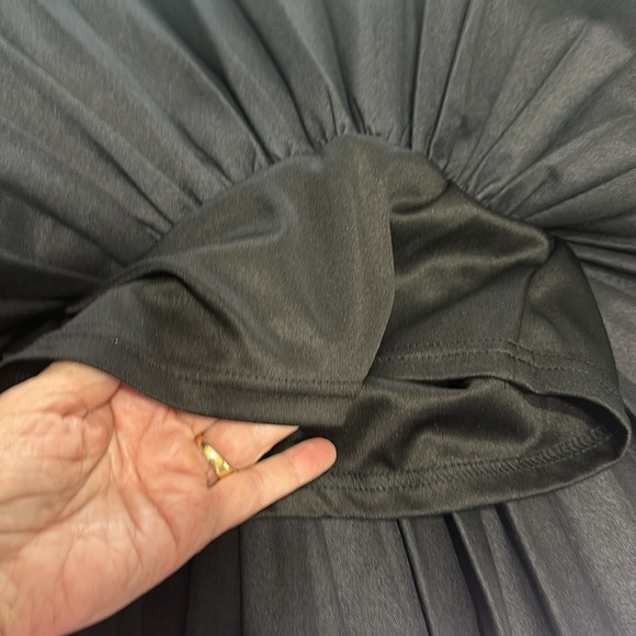 Hannah Banana, Big Girl’s Pleated Faux Leather Triple Tiered Skirt Black Size 12 - Picture 5 of 9